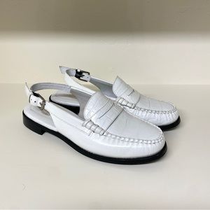 GH Bass Whitney crock sling back weejun loafers